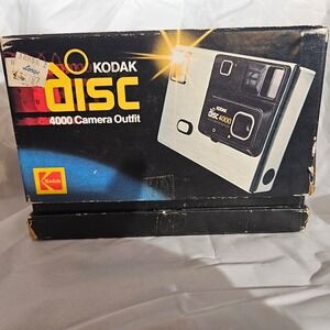 Kodak Disc 4000 Camera Outfit Vintage Instant Flash Automatic Film Advance